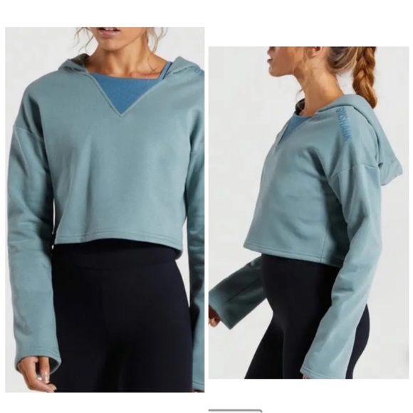 Gymshark Tops - Gymshark Cropped Hoodie Sweatshirt size S